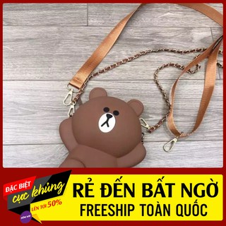 Túi Đeo Chéo Gấu Brown