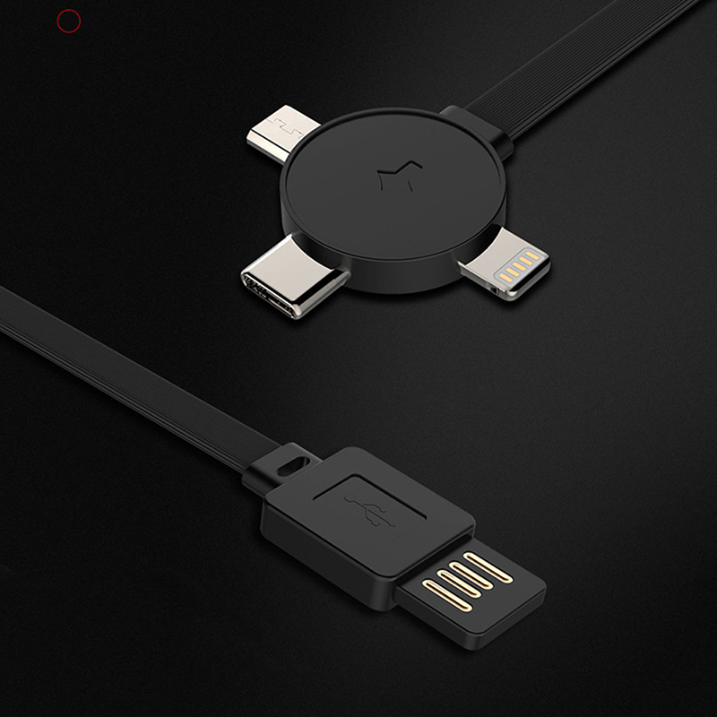 IPHONE Dây Cáp Sạc Dữ Liệu Micro Usb Type-C 3 Trong 1 Có Thể Thu Gọn Tiện Dụng 0319 | BigBuy360 - bigbuy360.vn