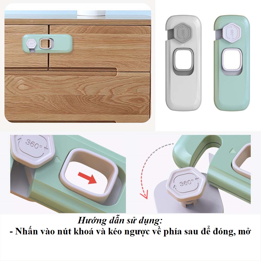 Khoá tủ lạnh, khóa gài tủ quần áo, ngăn kéo cao cấp - tiện dụng an toàn cho bé yêu