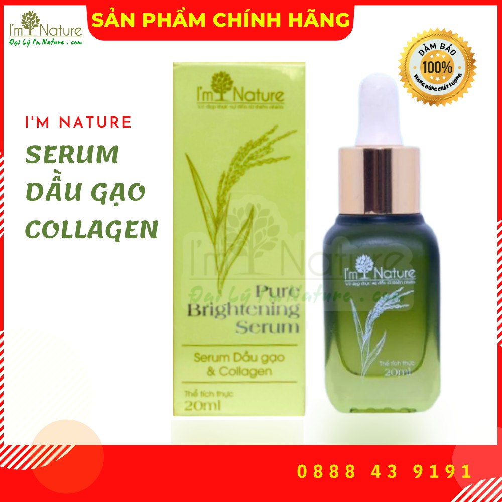 Serum Dầu Gạo & Collagen I'M NATURE – Làm Sáng Và Tái Tạo Da 20ml