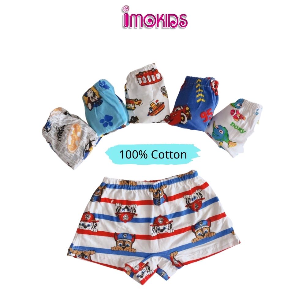 Combo 11 quần chip đùi bé trai Lei Lei 8-23kg quần lót đùi trẻ em chất thun cotton xuất Hàn cao cấp mềm mại thoáng mát