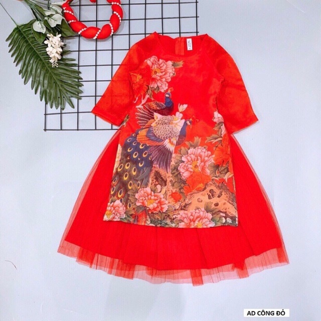 Áo dài công cho bé