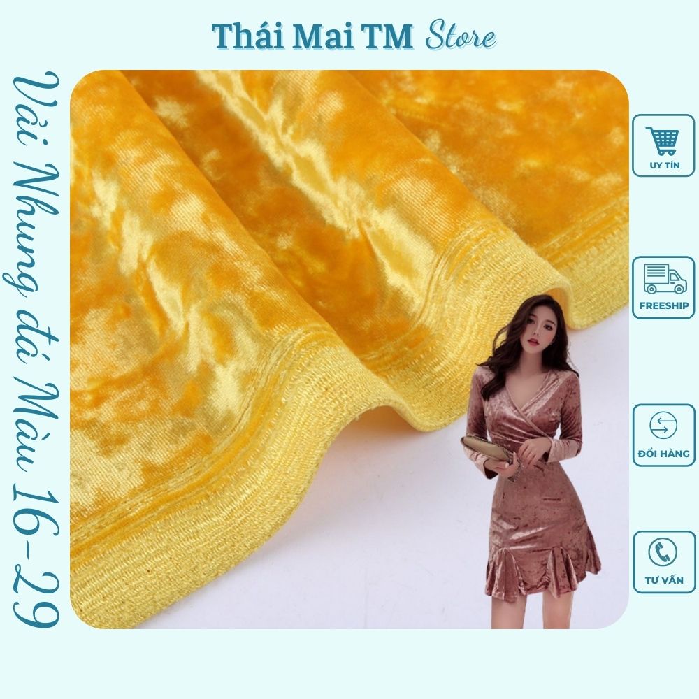 Vải nhung đá cao cấp chính phẩm 29 màu Hàng đẹp cao cấp ThaiMaiTM