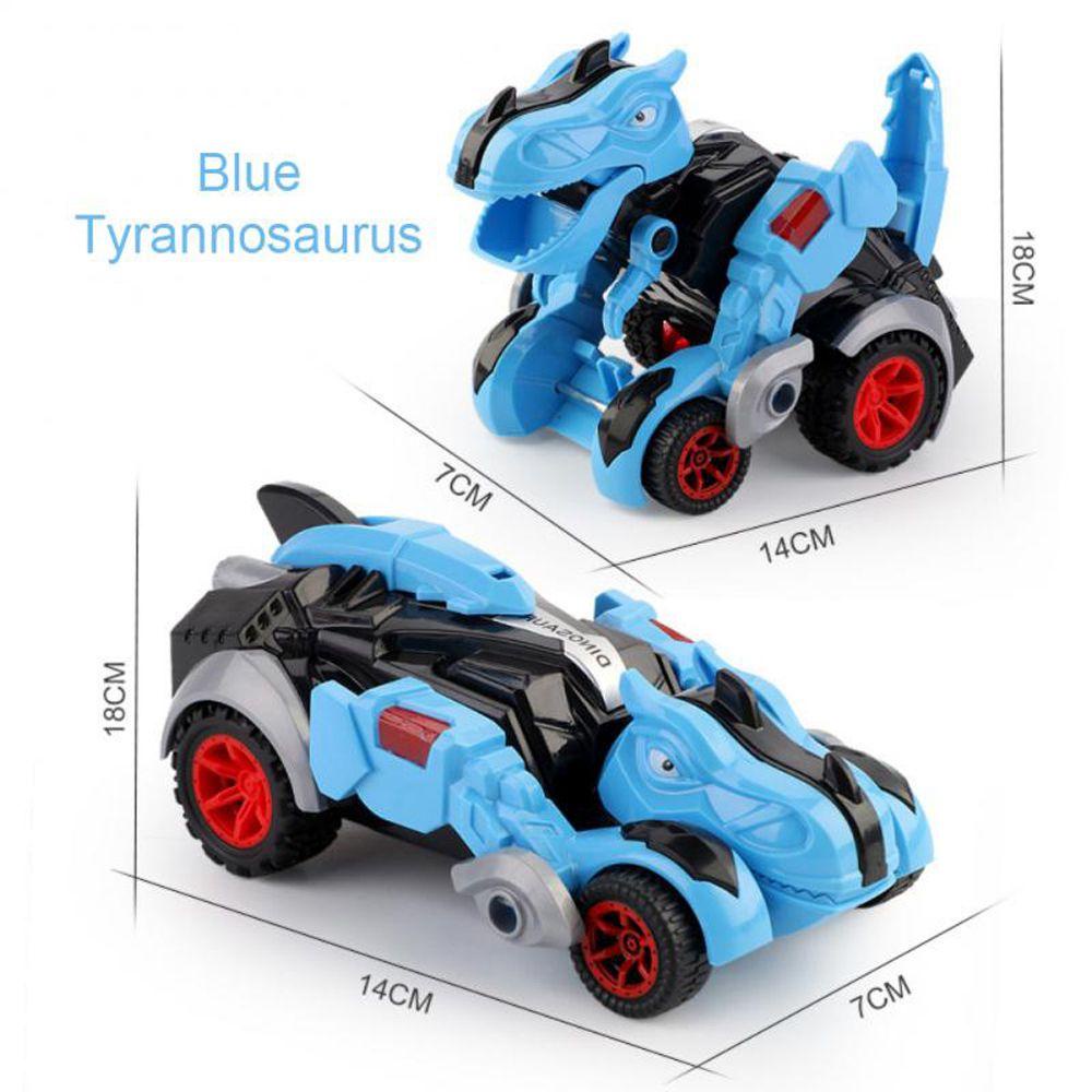 PRESTON Kids Inertial Dinosaur Deformation Car Children Gifts Inertial Sliding Dino Car Deformation Dinosaur Car Learning Birthday Gifts Racing Car Educational Cars Trucks Collision Simulation Dinosaur Car Dinosaur Car Toys/Multicolor