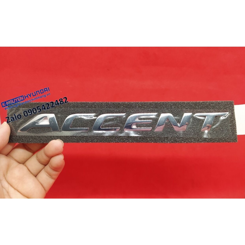 Logo chữ "Accent" dán đuôi xe Hyundai Accent 2021 2022 mới nhất - Mã số: 86311H6500, 863111R000