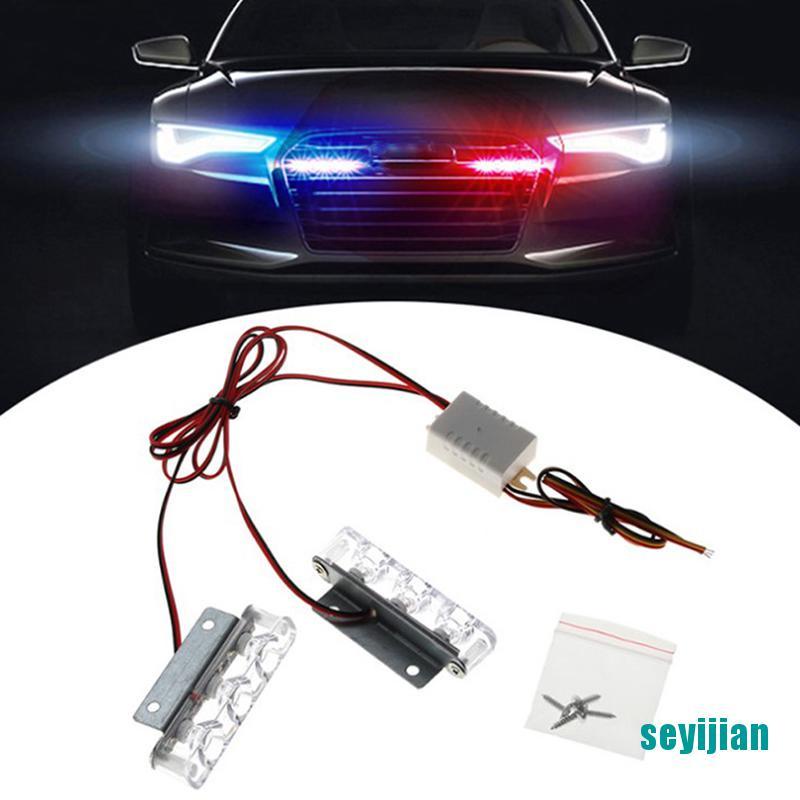 Bộ 2 Đèn Cảnh Sát 3 LED 12V 12W Cho Xe Hơi Xe Tải