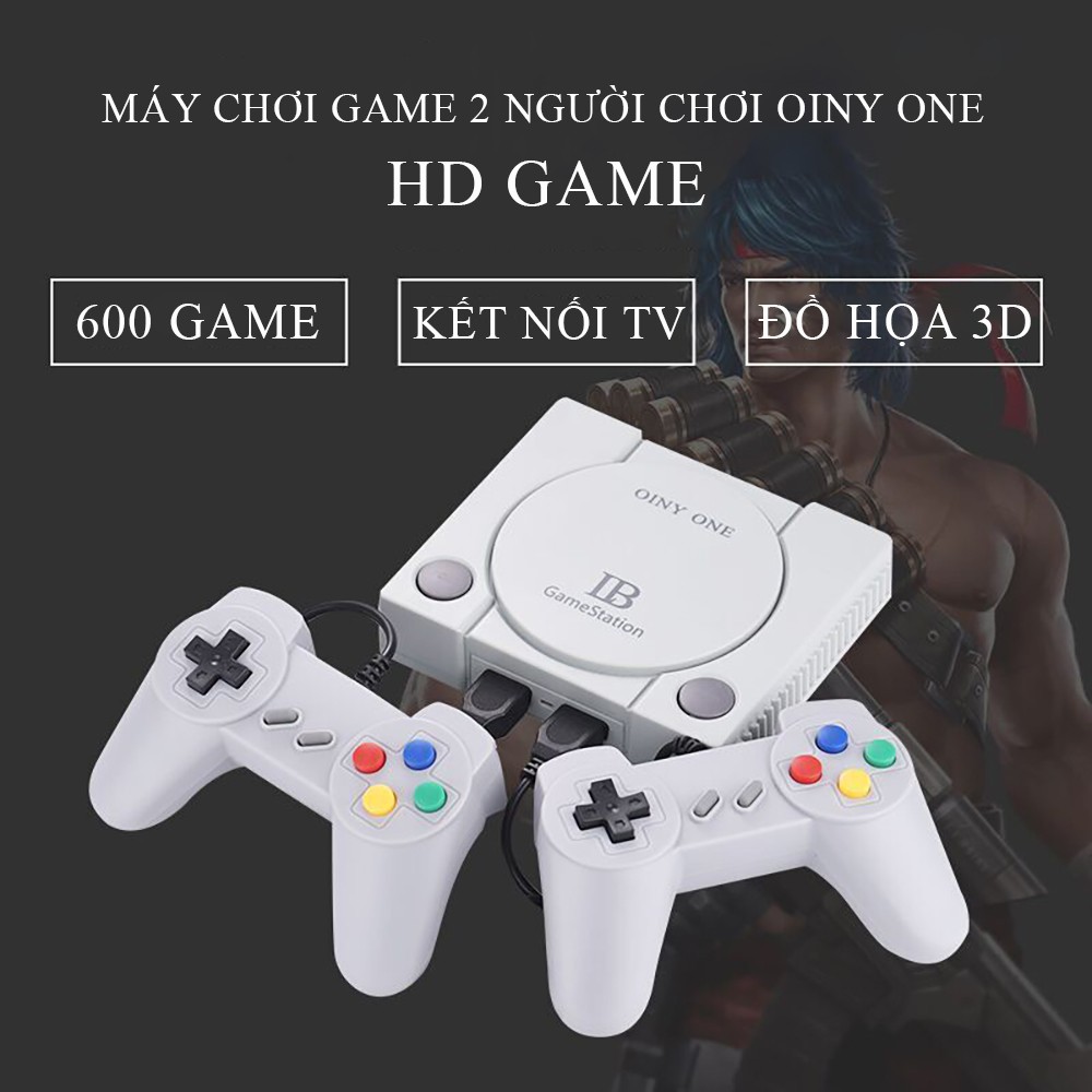 Máy chơi game, máy chơi game cầm tay 4 Nút GameStation tích hợp 600 games kết nối cổng AV Bảo Hành 2 Năm