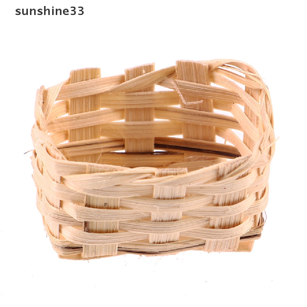 Giỏ Tre Mini Đựng Thức Ăn Tỷ Lệ 1: 12 Trang Trí Nhà Búp Bê