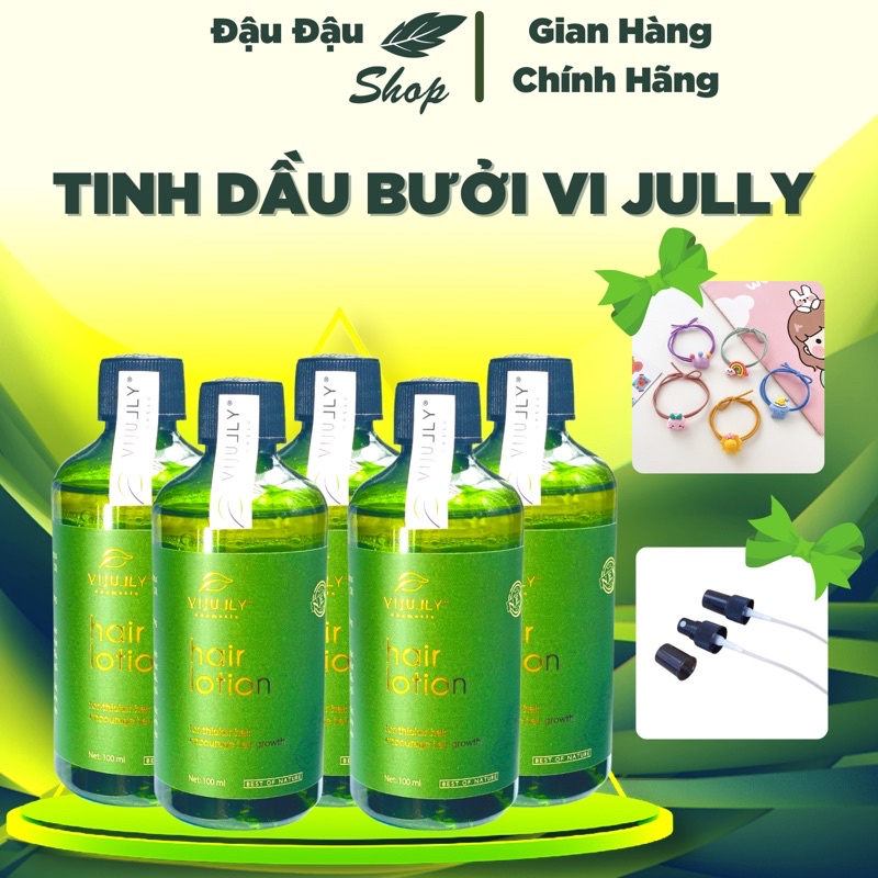 [Kèm Quà Tặng] Combo 5 chai tinh dầu bưởi giảm rụng tóc , mọc tóc Vi Jully