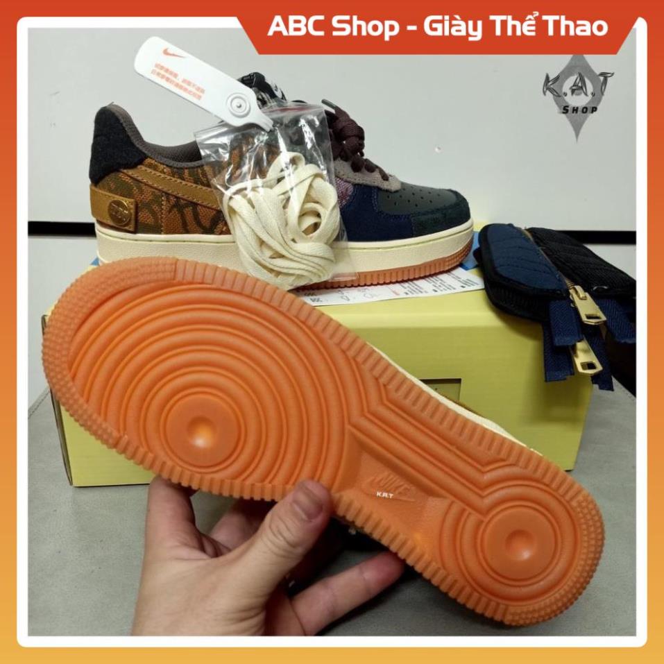 [FreeShip+ Hàng Xịn Sò] Giày Air force nâu thấp, Giầy Sneaker Nam Nữ AF1 Travis Scott Cactus Full Details