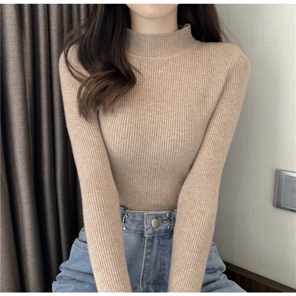 áo len nữ cổ 3 phân,áo len tăm quảng châu cao cấp nội y xanh loại 1 chất đẹp giá sỉ