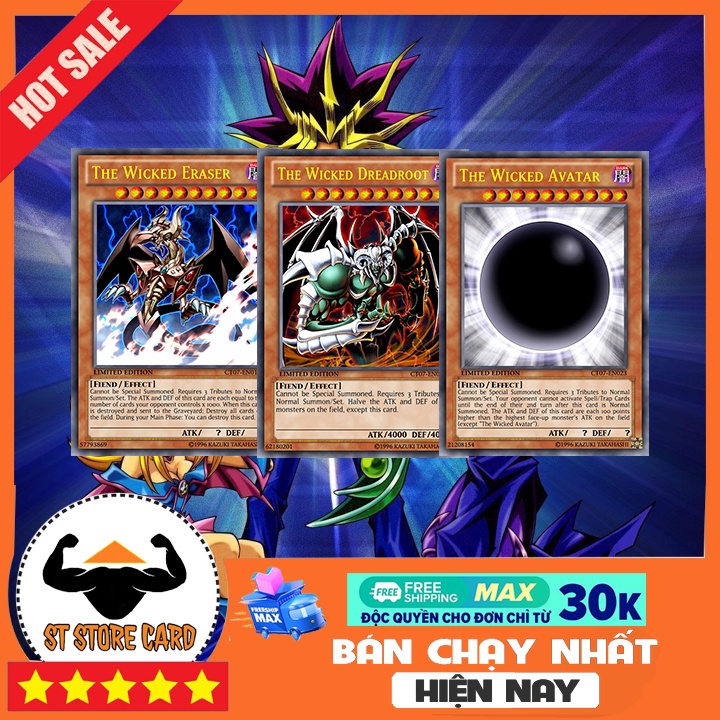 [Bộ 3] Thẻ bài Yugioh TÀ THẦN YUGIOH THẺ IN ST STORE CARD 115