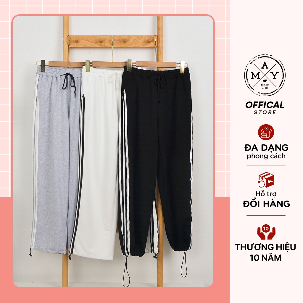 Quần Nỉ Jogger Nữ Bo Gấu MAY.SINCE2011 Thiết Kế Dáng Suông, Chất Nỉ Giữ Nhiệt Tốt, Mặc Thoải Mái MAN03-0058