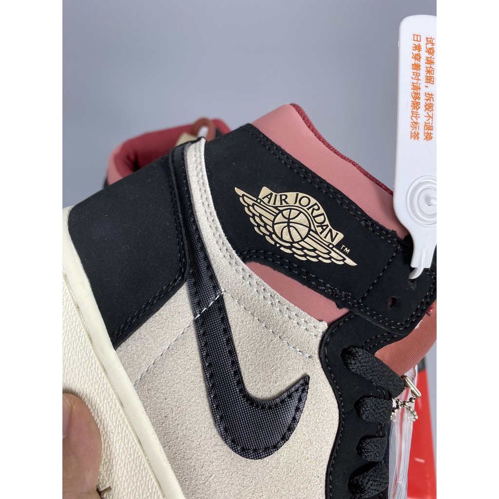 Giày Sneaker Nam Nữ Jordan 1 Mid Cayon Rust Đen Hồng Fullbox, Giày Thể Thao Nam Nữ 2021