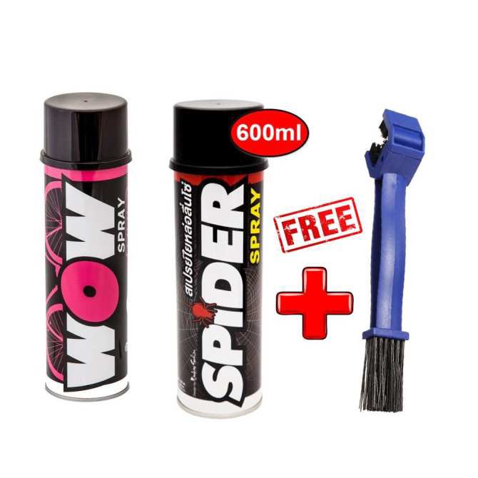 ◎▨❇Combo vệ sinh bảo dưỡng sên xe máy Lube71 Spider, Wow + Bàn chải