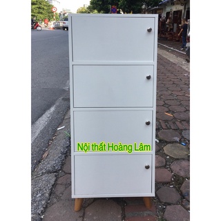 Tủ nhỏ 4 cánh chân gỗ mẫu đẹp