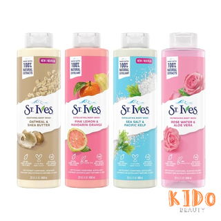 Sữa tắm tẩy tế bào da stives exfoliating body wash 650ml | sữa tắm dưỡng ẩm da