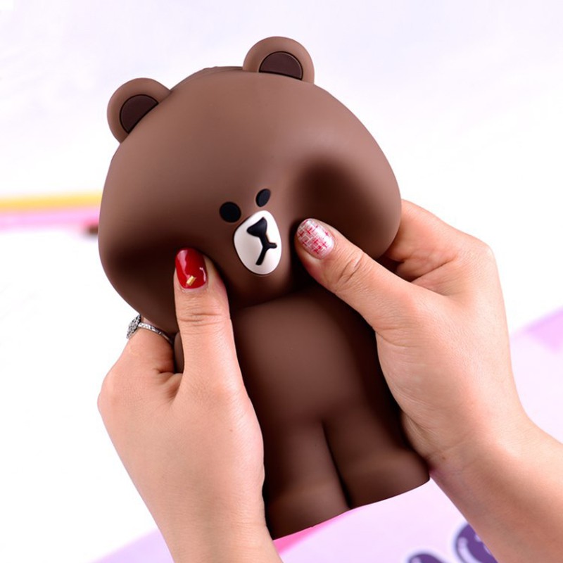 ✨ HỘP BÚT SILICON GẤU BROWN 🐻 THỎ CONY 🐰 TẶNG KÈM DÂY ĐEO