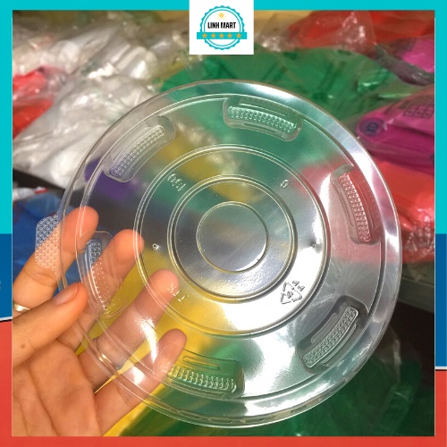 Sét 10 bát nhựa trắng trong 1000ml  đựng thực phẩm, bát nhựa 1 lần LINHMART