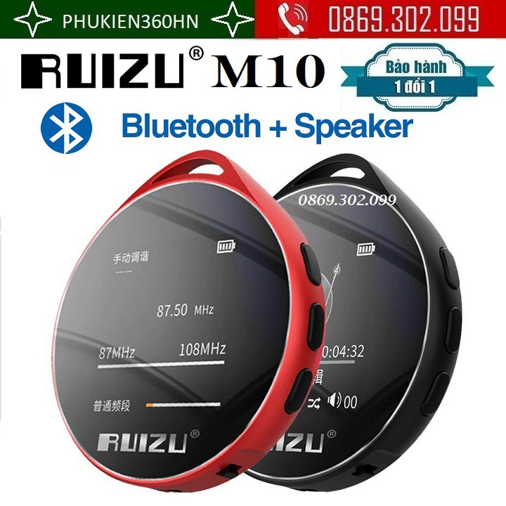 [Mã 155ELSALE giảm 7% đơn 300K] Máy nghe nhạc Ruizu M10,chất lượng cao có Bluetooth,lossless Màn hình cảm ứng 1.8inch