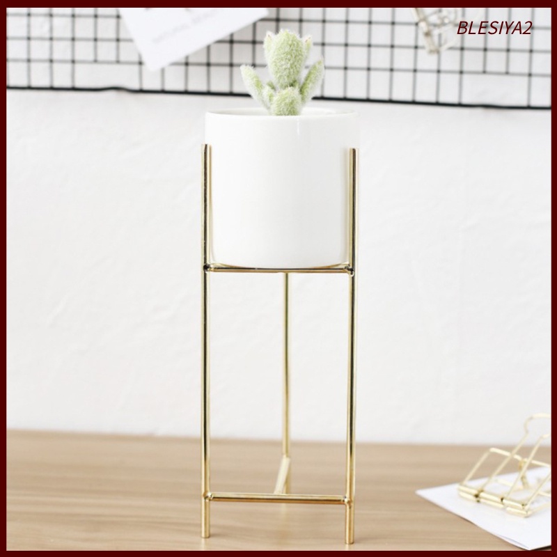 Nordic Ceramic Iron Art Vase Set for Home Office Decor Flower Pot White-S
