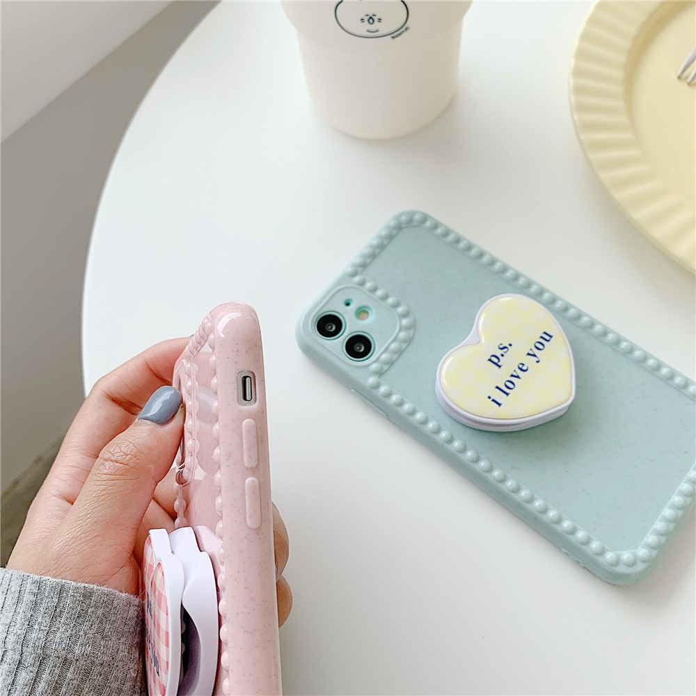 Ốp Điện Thoại Họa Tiết Chấm Bi Màu Trơn Đơn Giản Có Giá Đỡ Cho Iphone 11 Pro Max | BigBuy360 - bigbuy360.vn