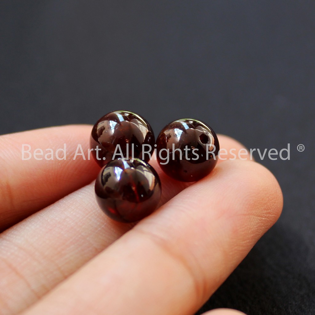 [1 Hạt] Đá Garnet (Ngọc Hồng Lựu) Dạng Tròn 7.8-8mm Loại AA, Đá Phong Thuỷ, Chuỗi Hạt, Mệnh Hoả, Thổ S39 - Bead Art