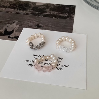 Nhẫn hạt sang trọng Modleaf Pearl beads ring Hàn Quốc