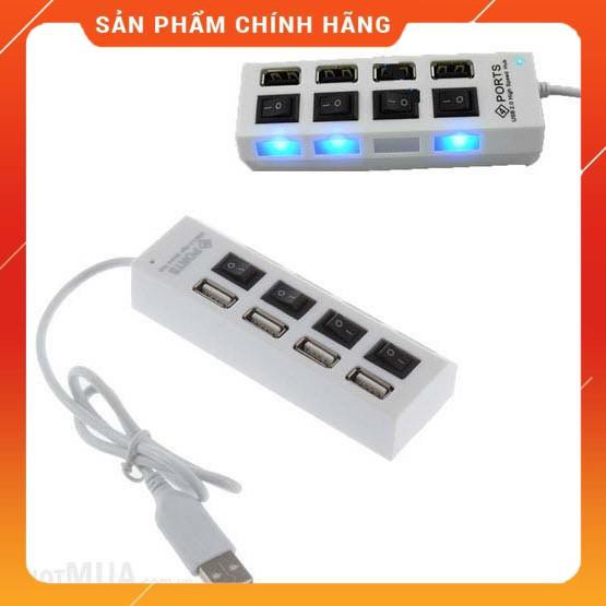 (Có sẵn) Bộ chia USB 2.0 1 ra 4 có công tắc