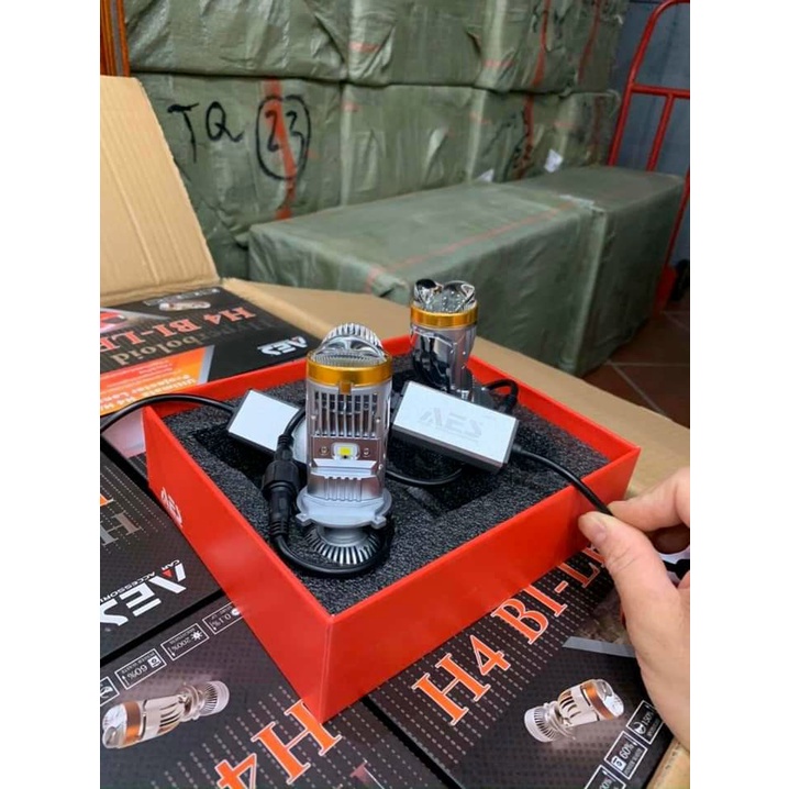 Bi Led Cầu Mini H4 AES Chính Hãng Gắn Zin tạo mặt cắt Giá 1 Bóng