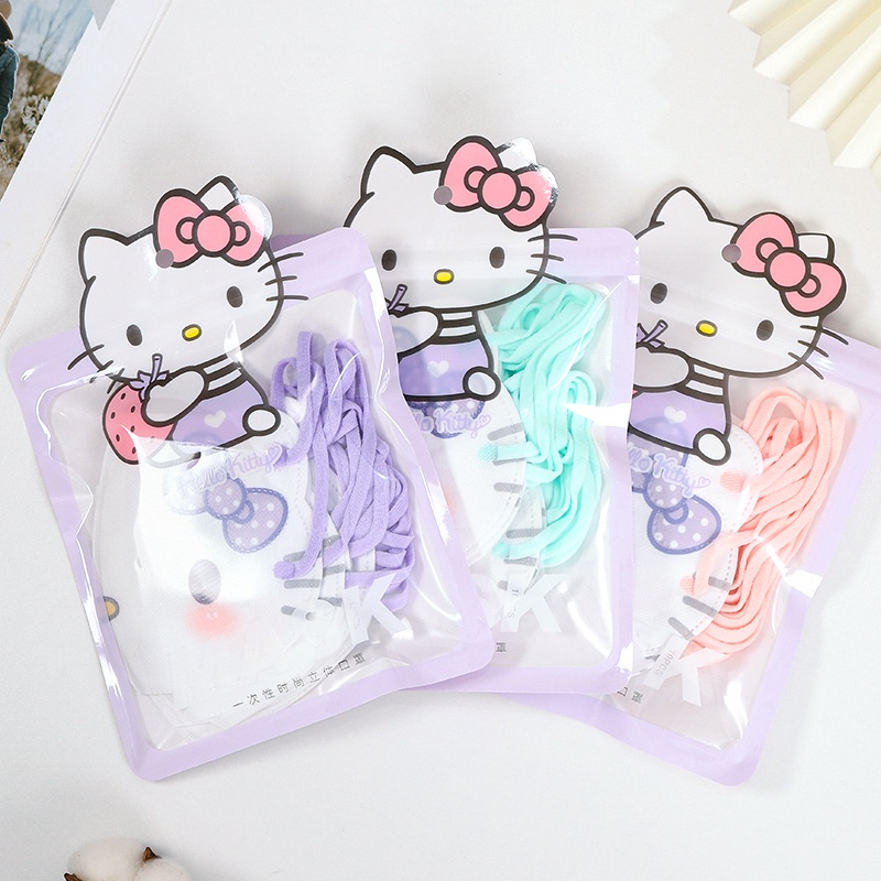 Sẵn Sàng Cổ 10 Chiếc Hello Kitty Hình Mặt Nạ Trẻ Em Người Lớn Bảo Vệ Thoáng Khí Khẩu Trang