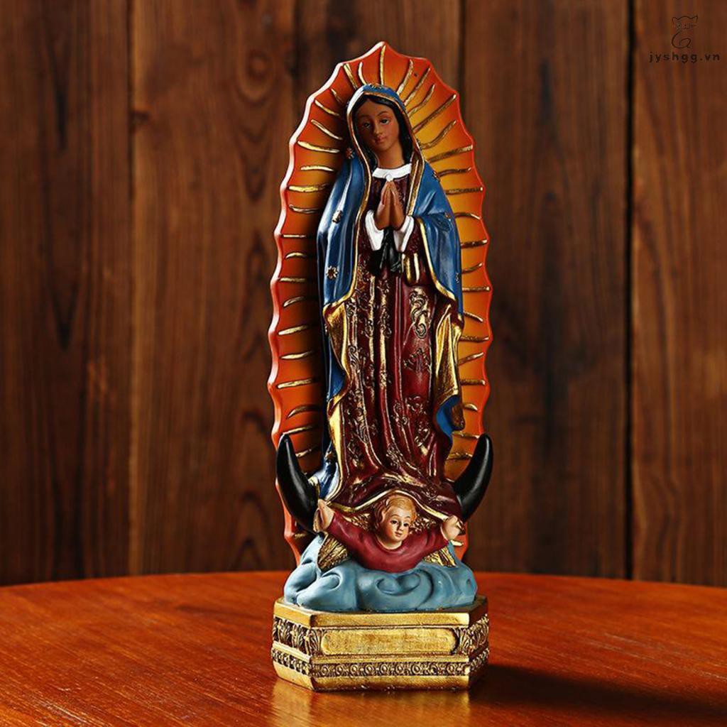 Beautiful Our Lady of Guadalupe Virgin Mary Statue Sculpture  Resin Figurine Gift Xmas Display Decor Ornament