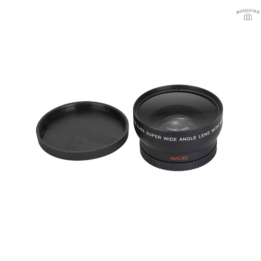 Ống Kính Góc Rộng 58mm 0.45x Hd Cho Máy Ảnh Canon Nikon Sony Pentax 58mm