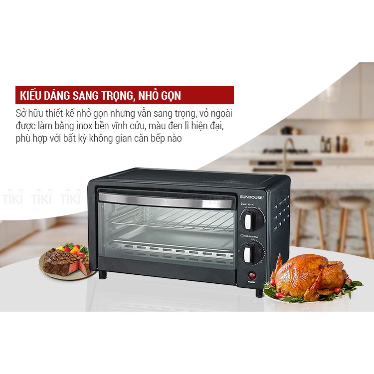 Lò Nướng Điện Sunhouse SHD4206 loại 10L - Phiếu BH 12 tháng toàn quốc