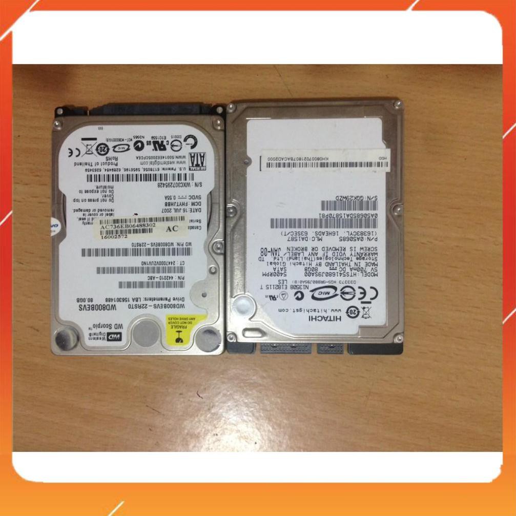 Ổ cứng Hdd laptop 80gb tốc độ 5400prm sata 2.5 ich cũ giá rẻ
