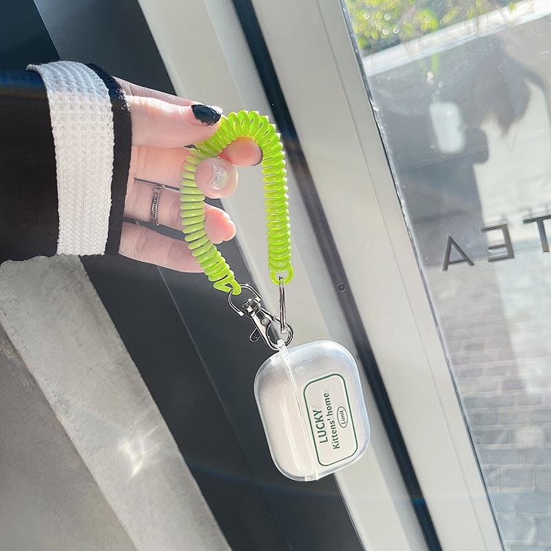 Vỏ Bảo Vệ Hộp Sạc Tai Nghe airpods 1 2 Pro 3rd Generation Pro 1/2 Trong Suốt Chống Sốc Họa Tiết Hoạt Hình Kèm Dây Đeo Kiểu Nhật Hàn