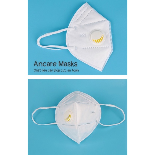 Khẩu Trang N95 Chính Hãng ANCARE Có Van Thở Và Không Van [Mã KC96202] | BigBuy360 - bigbuy360.vn