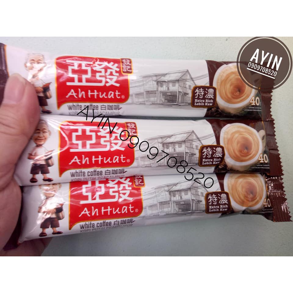 Cà phê trắng AhHuat white coffee Extra Rich Malaysia - Gói lẻ dùng thử | BigBuy360 - bigbuy360.vn