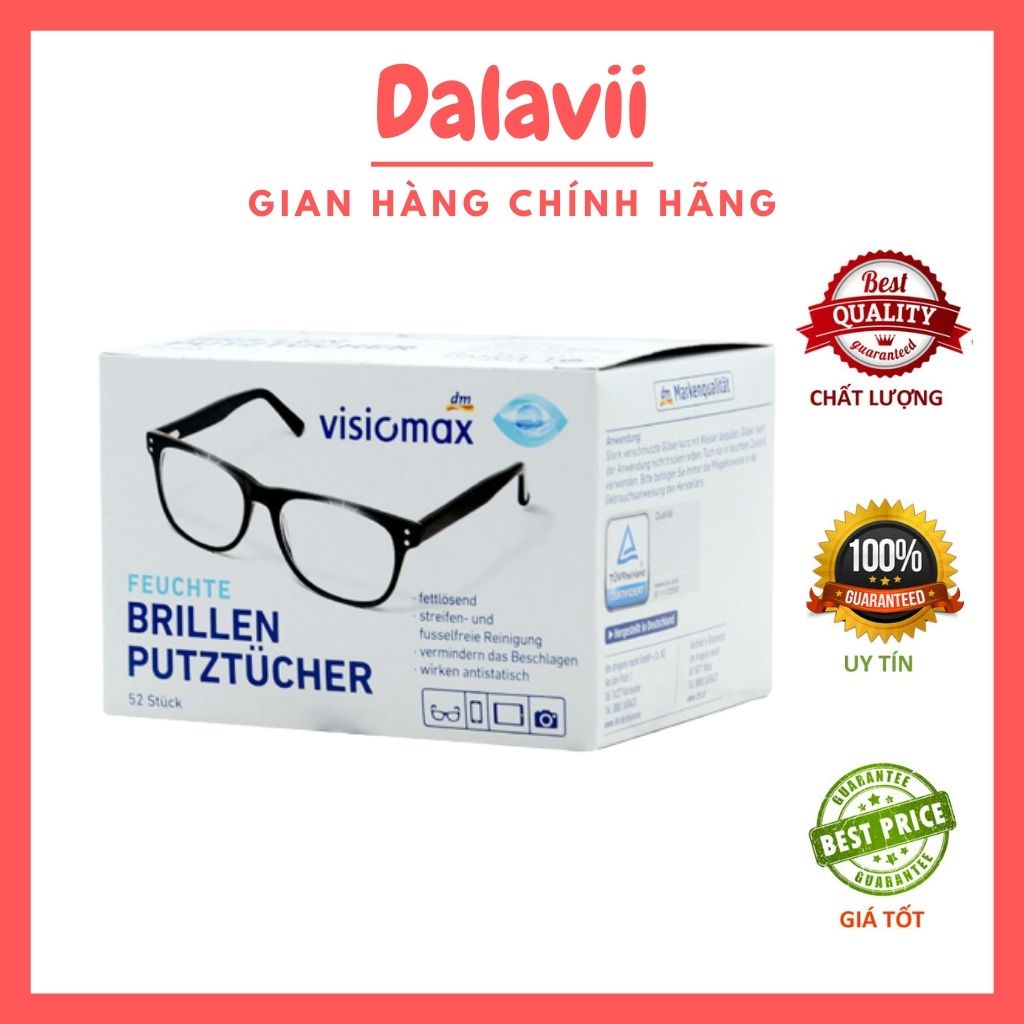 Giấy lau kính Visiomax 52 miếng nội địa Đức - Shop Dalavii