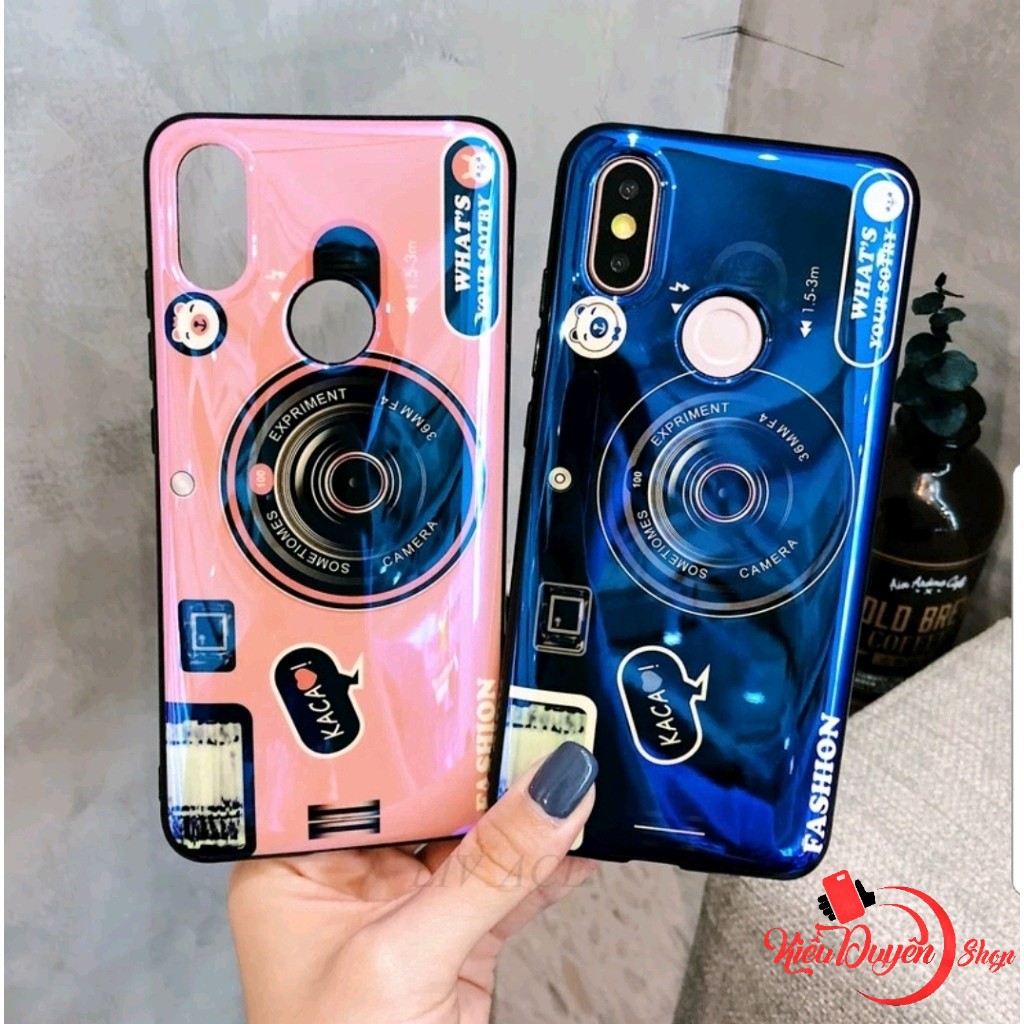 Ốp lưng Xiaomi Redmi Note 5/5 Pro,Redmi S2,Mi A2,Mi 6X,Mi Max 3,Mi Max 2,ốp họa tiết máy ảnh tặng kèm giá đỡ và dây đeo