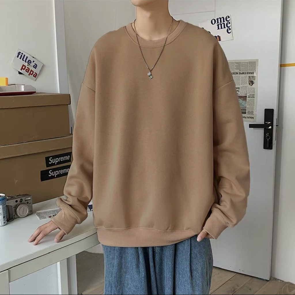 [ HÌNH ẢNH THẬT ] ÁO SWEATER NỈ UNISEX MÀU TRƠN KHÔNG IN HÌNH FORM NAM NỮ NHIỀU MÀU NHIỀU SIZE