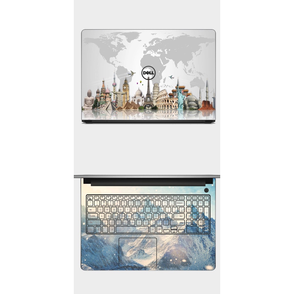 Miếng Dán Skin Laptop in theo yêu cầu Dell Hp Acer Asus Macbook VaiO Lenovo Cắt Sẵn Theo Model máy Skin Chống Nước 3M US
