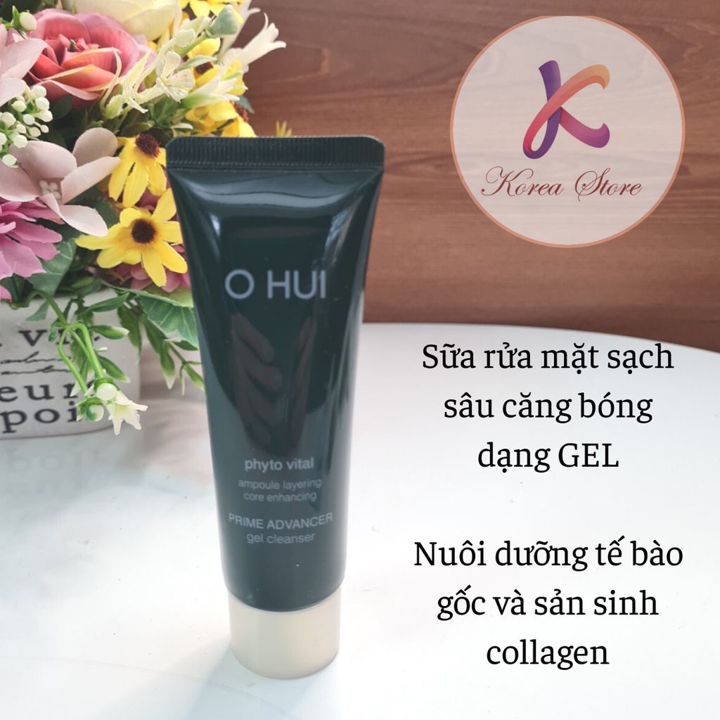 Sữa rửa mặt Ohui dạng gel Ohui xanh căng bóng 40ml không hộp (Date 2024)