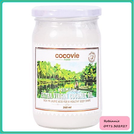 [DƯỠNG MỀM TÓC] Tinh Dầu Dừa Hữu Cơ Cocovie Chai 260ml Dưỡng Tóc- Dưỡng Thể- Cấp Ẩm Chống Rạn Da.