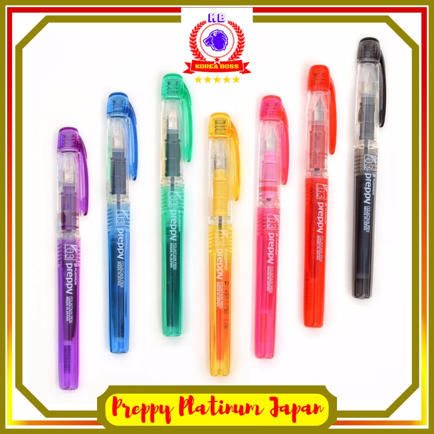 Bút Máy Preppy Nhật Bản, Ngòi F03 Tím - Bút Mực Học Sinh Siêu Trơn Siêu Bền