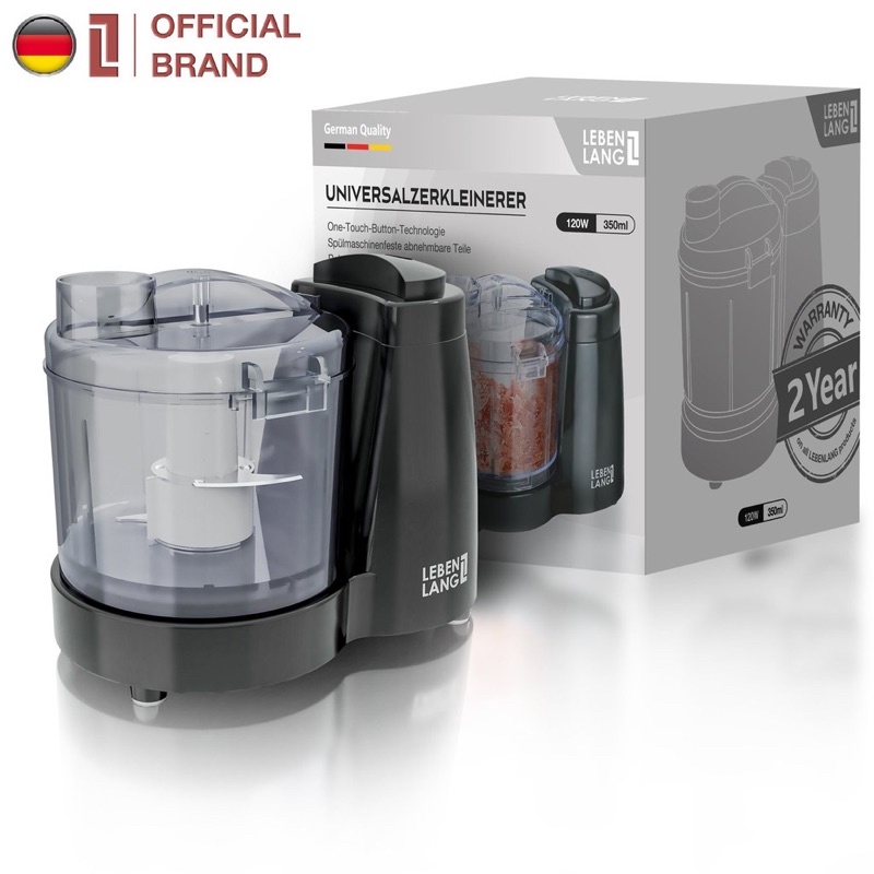 Máy xay thịt đa năng mini Lebenlang LBU5239, xay tỏi, hành, ớt, gia vị.. cối 350ml, công suất 120W bảo hành chính hãng