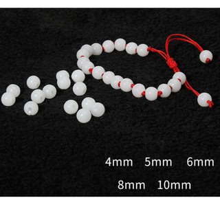 100gam Hạt đá thủy tinh màu trắng gạo size 6-8-10-12mm