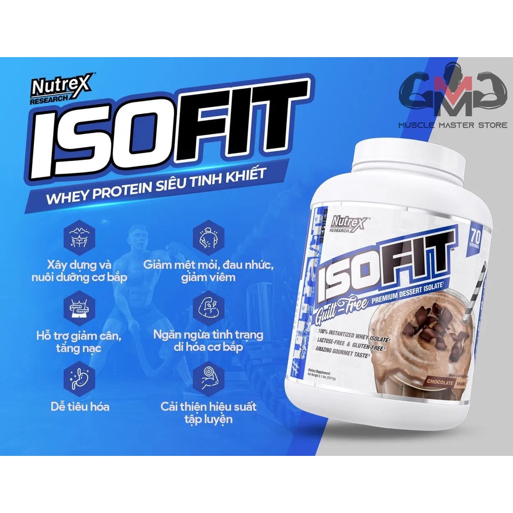 Sữa Dinh Dưỡng Tăng Cơ Cao Cấp NUTREX ISOFIT 5LBS