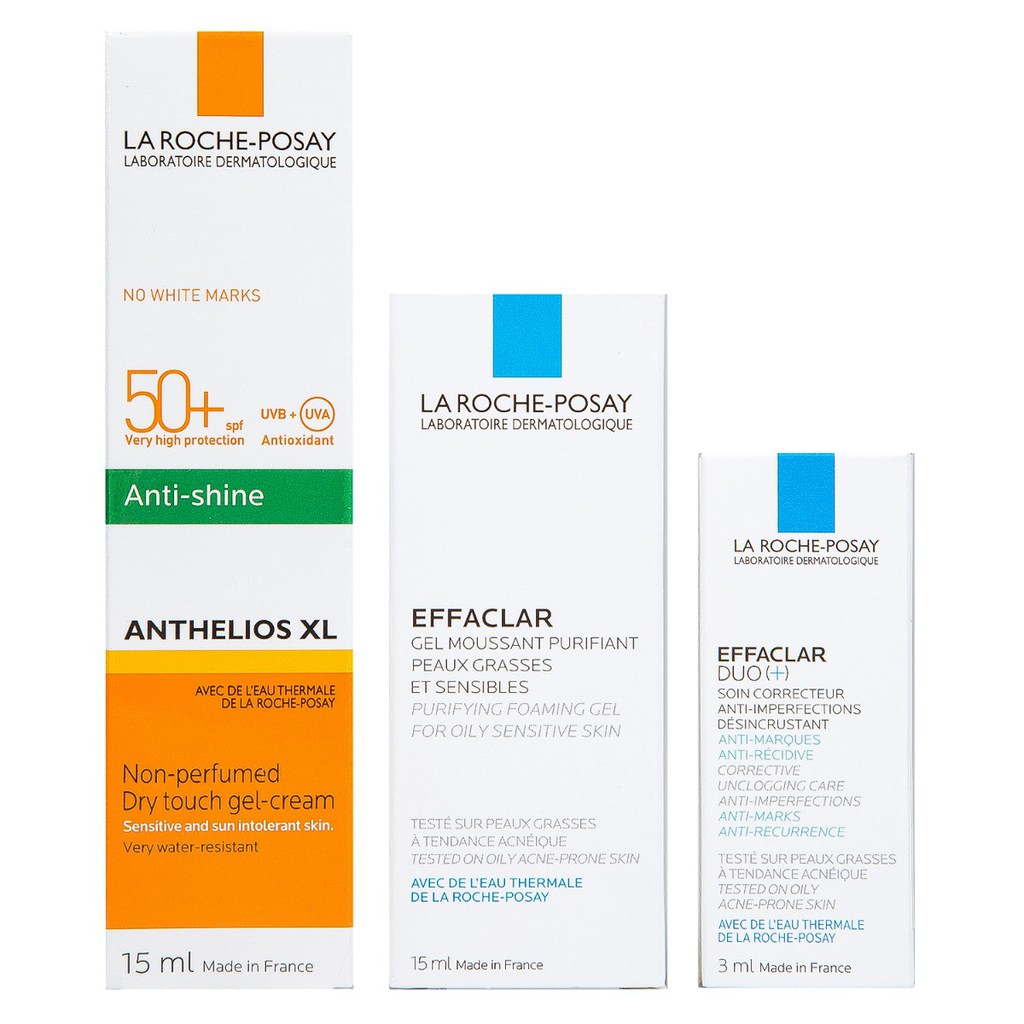 LarochePosay - Bộ Sản Phẩm Cho Da Dầu La Roche-Posay 3 Món Anthelios Kit