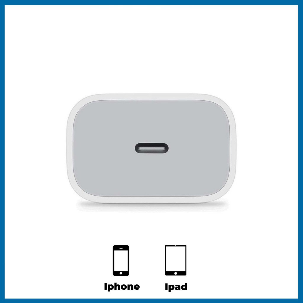 Bộ sạc nhanh iphone 18 W sạc nhanh iphone công nghệ PD + Cáp Type-C to Lightning cho IP 5/6/7/8/X/11/12